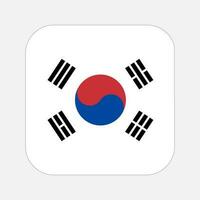 Sydkoreas flagga enkel illustration för självständighetsdagen eller valet vektor