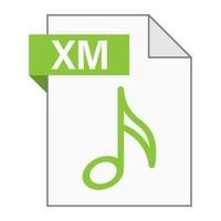 modernes flaches Design des xm-Dateisymbols für das Web vektor
