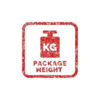 Paket Gewicht Verpackung Kennzeichen Symbol Symbol Vektor