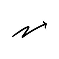 Pfeil Symbol Hand gezeichnet isoliert vektor