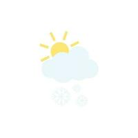 schneit sonnig Wetter Symbol Vektor