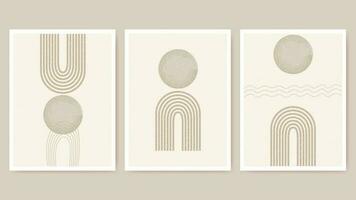 kreativ minimalistisch abstrakt Mauer Kunst. Design zum Mauer Dekoration, Postkarte, Poster oder Broschüre vektor