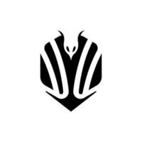 einfach Adler Logo Vektor Illustration, Platz Rahmen Vektor Logo Design Vorlage