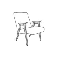 stol vektor design, logotyp design stil, interiör, möbel logotyp design mall för din företag