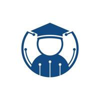 Schüler Technologie Bildung Logo Symbol, Bildung Symbol Design, einzigartig und einfach Logo, Vektor Logo Vorlage verwendbar zum Geschäft Marke, Technik und Unternehmen