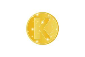 Brief k Gold modern Logo Design Vorlage vektor