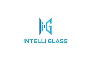Intel Glas Brief ich G modern Logo Design Vorlage vektor