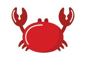 söt krabba hav djur- klotter tecknad serie vektor illustration