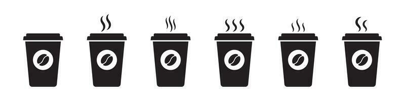 kaffe kopp vektor ikon. papper kaffe kopp ikon isolerat på vit bakgrund.