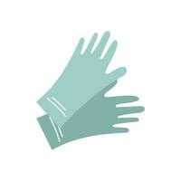 Gartenarbeit Handschuhe zum Arbeit isoliert auf Weiß Hintergrund. eben Vektor Illustration. Landwirtschaft Hand Schutz, Handschuhe Sicherheit.