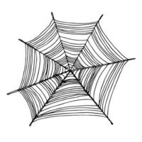 Spinne Netz skizzieren Vektor Illustration Hand gezeichnet Grafik. Spinnennetz Gekritzel. Design Element. Netz Hintergrund zum Halloween Urlaub, Vorlage zum Design, drucken. isoliert Weiß Hintergrund