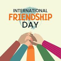 International Freundschaft Tag Poster Vektor Illustration