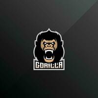 gorilla arg logotyp gaming esport design vektor