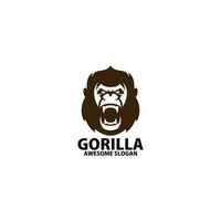 Gorillakopf-Logo-Design vektor