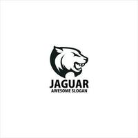 Jaguar Kopf Logo Design Linie Kunst vektor