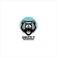 Grizzly wütend Design Spielen Esport Logo vektor