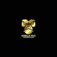 gorilla ansikte logotyp design lyx vektor