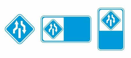 Vektor zwei Weg Teilen der Verkehr Zeichen