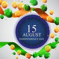 15. August Indien Unabhängigkeitstag Feier Hintergrund vektor