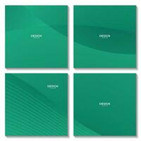 Quadrate abstrakt Grün Hintergrund mit Wellen zum Geschäft vektor
