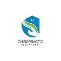 kiropraktik logotyp vektor för hälsa och vård