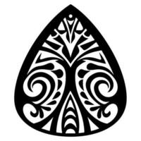 polynesisch Elemente, Symbol, Glyphe, Vektor, isolieren, Silhouette, Totem, tätowieren vektor