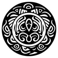 polynesisch Elemente, Symbol, Glyphe, Vektor, isolieren, Silhouette, Totem, tätowieren vektor