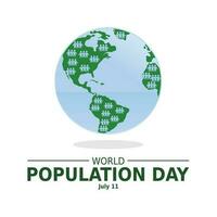 värld befolkning dag, kreativ begrepp design för baner eller affisch vektor