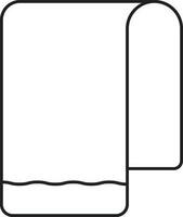 isoliert Handtuch Symbol im schwarz Linie Kunst. vektor