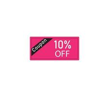 10 Prozent aus Coupon Rosa Vektor Illustration