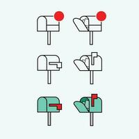 editierbar Illustration von Briefkasten Symbole Vektor