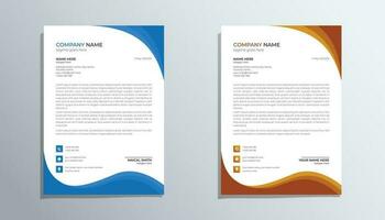 företags- företag brevhuvud design mall modern och minimalistisk. vektor