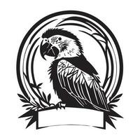 papegoja vektor ClipArt, papegoja vektor logotyp illustration, detta är en papegoja silhuett,