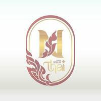 Logo Design thailändisch Kunst Stil vektor