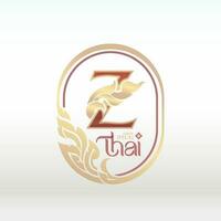 logotyp design thai konst stil vektor