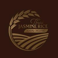paddy rice premium ekologisk naturprodukt banner logotyp vektor design