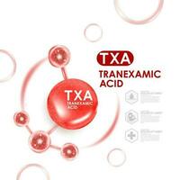 tranexamisch Acid Serum Haut Pflege kosmetisch vektor