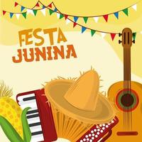 festa junina-kort vektor