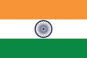 nationell Indien flagga vektor illustration.