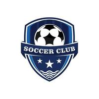 Fußball Fußball Abzeichen Logo Design Vorlage vektor