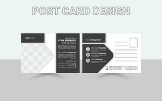 posta kort design, modern professionell vykort mall, enkel vykort design, vektor