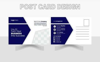 Post Karte Design, modern Fachmann Postkarte Vorlage, einfach Postkarte Design, vektor