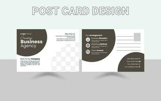 posta kort design, modern professionell vykort mall, enkel vykort design, vektor