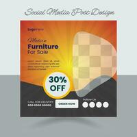 social media posta design för din möbel företag, möbel social media posta design, social media baner vektor