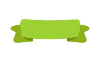 grön band baner ikon, webb design element. hand dragen vektor illustration. plats för din text för företag, hälsning kort och högtider