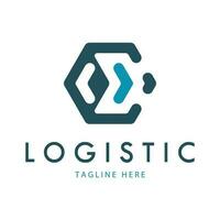 logistik logotyp ikon illustration vektor design distribution symbol leverans av varor ekonomi finansiera