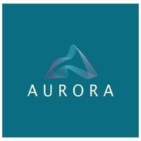 aurora-logo-design-ikonen-illustrations-vektorschablone vektor