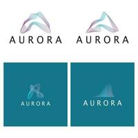 aurora-logo-design-ikonen-illustrations-vektorschablone vektor