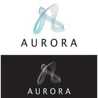 aurora-logo-design-ikonen-illustrations-vektorschablone vektor