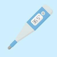medizinisch Ausrüstung, Merkur Thermometer zum Körper Messung im eben Vektor Illustration Design
